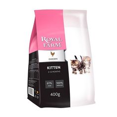 Корм для кошек Royal Farm Kitten Chicken для котят, с курицей, 400г