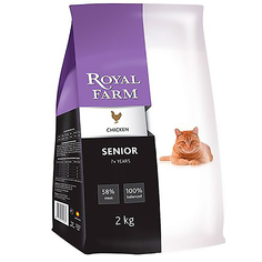 Корм для кошек ROYAL FARM для пожилых, курица 2кг