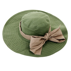 Шляпа с полями и бантом лён Baronesse rose