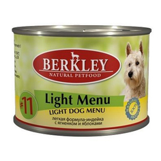 Корм для собак Berkley № 11 Легкое меню индейка с ягненком и яблоками 200 г