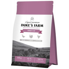 Корм для кошек DUKES FARM утка, курица, индейка 300г