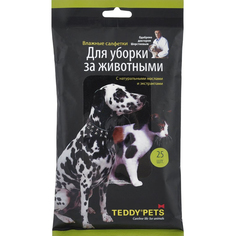 Салфетки для кошек и собак TEDDY PETS Для уборки 25 шт
