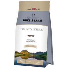 Корм для собак Dukes Farm Беззерновой, форель 12 кг