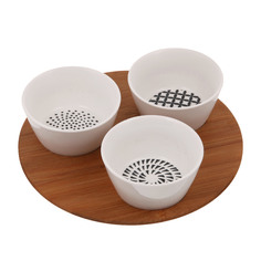 Набор мисок 3шт на подносе Koopman tableware