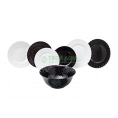 Набор посуды Luminarc Moderne Trianon Black-White 19 предметов 6 персон