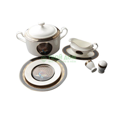 Сервиз столовый Top Art Studio Персия блэк 32 предмета 6 персон Топ арт студио