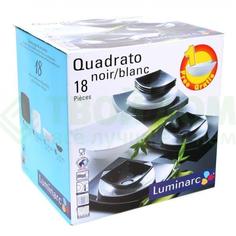Набор посуды Luminarc Quadrato noir/blanc 19 предметов 6 персон