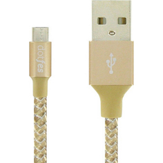 Кабель Dotfes A06M Dual Color USB - microUSB 1 м Gold