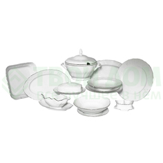 Сервиз Concordia Bernadotte декор Деколь отводка платина 67 предметов 12 персон