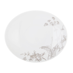 Набор тарелок глубоких Thun 1794 Лоос цветочные мотивы платина 23 см 6 шт