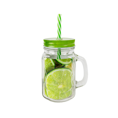Кружка с крышкой и трубочкой 400 мл лайм Calve