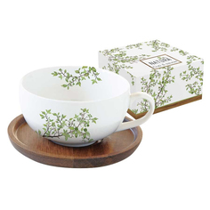 Чашка 0.25л с крышкой/подставкой натура Easy life El-r1082/ntra