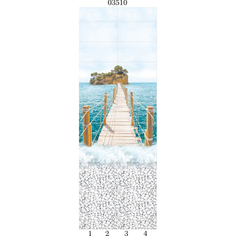 Декоративная панель Panda Море Панно Мост 4 шт 270x25x0,8 см