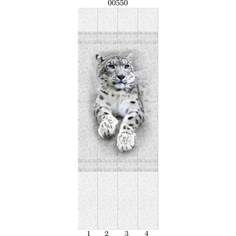 Декоративная панель Panda Белые кружева Панно Барс 4 шт 270x25x0,8 см