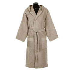 Халат махровый L/XL унисекс Roberto Cavalli Araldico серый с шалькой