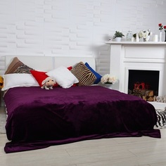 Плед Hongda фиолетовый 180х200 микрофибра