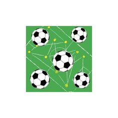 Салфетки трехслойные Duni Soccer 33х33 см 20 шт