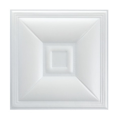 Панель 3D Плитстен Тоскана Белый 40 х 40 см