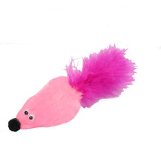 Игрушка для кошек GoSi Дразнилка Мышь с мятой розовая