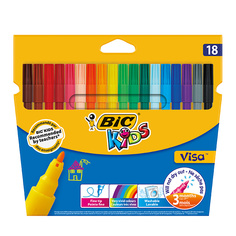 Цветные фломастеры BIC Visa 18 цветов