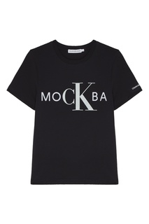 Черная футболка «Москва» Calvin Klein Kids