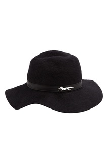 Черная фактурная шляпа с отделкой Yana Dress