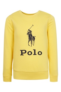 Желтый свитшот с логотипом Ralph Lauren Kids