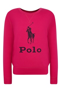 Розовый свитшот с логотипом Ralph Lauren Kids