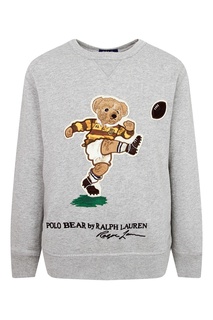 Серый свитшот с нашивкой Ralph Lauren Kids