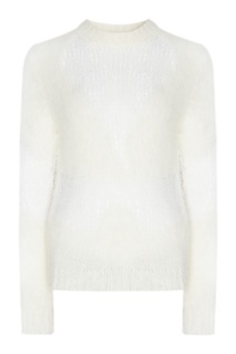Белый джемпер с отделкой деворе Unravel Project