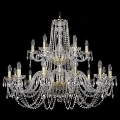 Подвесная люстра 1402/12+6/360-80/2d/G Bohemia Ivele Crystal
