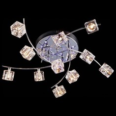 Потолочная люстра Quadro 4976/11 хром/синий+красный+фиолетовый Eurosvet