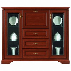 Тумба-витрина Стилиус NKOM-2w3s1b Black Red White