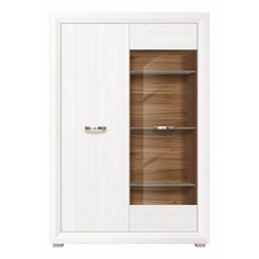 Тумба-витрина Мальта B136-REG1W1D Black Red White