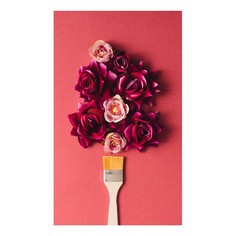 Картина (30х50 см) Розы и кисть HE-101-495 Ekoramka
