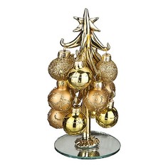 Ель новогодняя с елочными шарами (15 см) ART 594-108