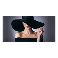 Картина (120х60 см) Девушка в шляпе HE-102-147 Ekoramka