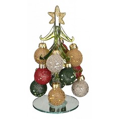 Ель новогодняя с елочными шарами (15 см) ART 594-098
