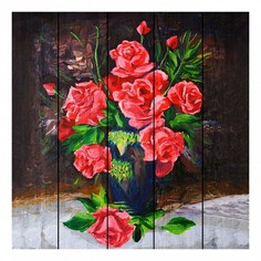 Картина (60х60 см) Розы в вазе DE-104-161 Ekoramka
