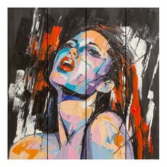 Картина (60х60 см) Девушка краски DE-104-155 Ekoramka