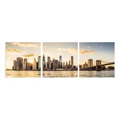 Набор из 3 картин (120х40 см) Манхеттен закат HE-107-265 Ekoramka