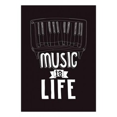 Картина (50х70 см) Music is life HE-101-211 Ekoramka