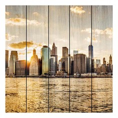 Картина (90х90 см) Манхеттен закат DE-104-186 Ekoramka