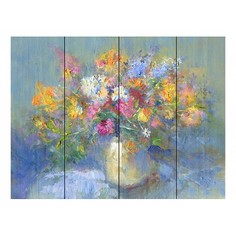 Картина (90х60 см) Цветы краски DE-104-307 Ekoramka