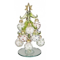 Ель новогодняя с елочными шарами (15 см) ART 594-097