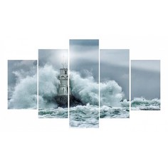 Набор из 5 картин (100х70 см) Маяк буря HE-107-242 Ekoramka