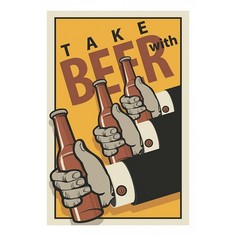 Картина (50х70 см) Take beer HE-101-424 Ekoramka