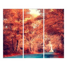 Набор из 3 картин (60х50 см) Осенняя дорога ME-109-139 Ekoramka