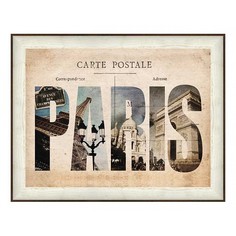 Картина (47х37 см) Почтовая карточка Париж BE-103-150 Ekoramka