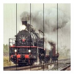 Картина (60х60 см) Паровоз DE-104-111 Ekoramka